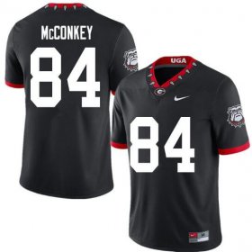 #84 Ladd McConkey 100th Anniversary UGA College Football Men Black Jersey 129996-161
