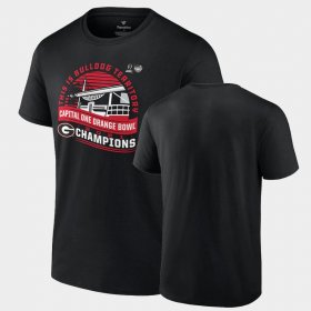 College Football University of Georgia 2021 Orange Bowl Champions Hometown Mens Black T-Shirt 913858-522