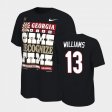 #13 Mykel Williams 2022 National Champions UGA Bulldogs Mens Black T-Shirt 241594-582