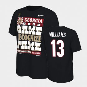 #13 Mykel Williams 2022 National Champions UGA Bulldogs Mens Black T-Shirt 241594-582