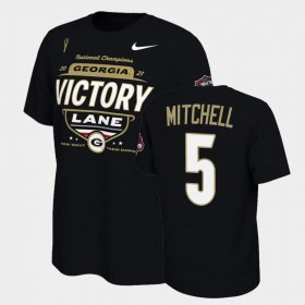 #5 Adonai Mitchell 2021 National Champions University of Georgia Locker Room Mens Black T-Shirt 901223-670