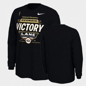 College Football University of Georgia 2021 CFP National Champions Locker Room Longsleeve Men Black T-Shirt 389143-216