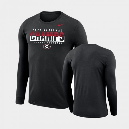2022 National Champions University of Georgia Legend Long Sleeve Men\'s Black T-Shirt 586309-171