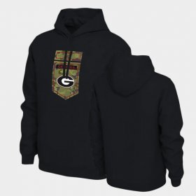Veterans UGA Bulldogs Men's Black Camo Hoodie 978292-433