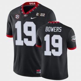 #19 Brock Bowers 2021 National Champions UGA Game Men's Black Jersey 942220-956
