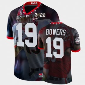 #19 Brock Bowers College Football Georgia 2022 National Championship Decisive Highlights Men's Black Jersey 601589-200