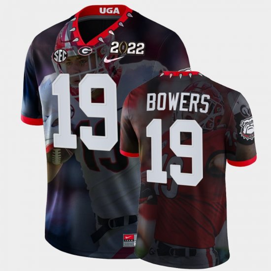 #19 Brock Bowers College Football Georgia 2022 National Championship Decisive Highlights Men\'s Black Jersey 601589-200
