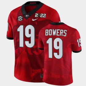 #19 Brock Bowers College Football University of Georgia 2022 National Championship Decisive Highlights Mens Red Jersey 381649-948