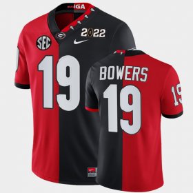 #19 Brock Bowers College Football UGA 2022 National Championship Split Edition Men Black Jersey 206438-853