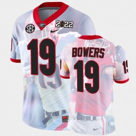 #19 Brock Bowers College Football Georgia 2022 National Championship Decisive Highlights Mens White Jersey 434554-633