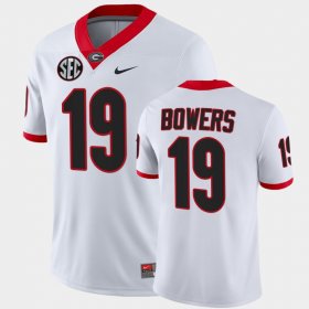 #19 Brock Bowers College Football UGA Bulldogs Game Men's White Jersey 632609-390
