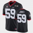 #59 Broderick Jones 2021 National Champions University of Georgia Game Men's Black Jersey 901792-429