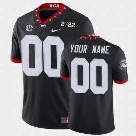 #00 Custom 2021 National Champions UGA Game Men's Black Jersey 684983-915