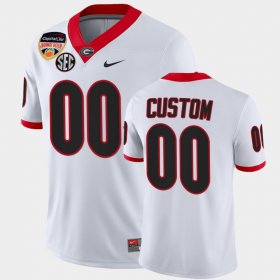 #00 Custom 2021 Orange Bowl Georgia 100th Anniversary Men White Jersey 887011-133