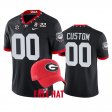 #00 Custom College Football University of Georgia 2021 Orange Bowl Champions CFP Mens Black Jersey 757774-571