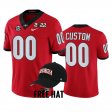 #00 Custom College Football UGA Bulldogs 2021 Orange Bowl Champions CFP Mens Red Jersey 989462-319