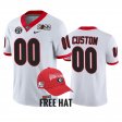 #00 Custom College Football UGA Bulldogs 2021 Orange Bowl Champions CFP Mens White Jersey 247771-195