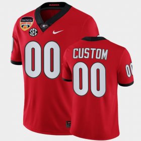 #00 Custom 2021 Orange Bowl UGA College Football Playoff Mens Red Jersey 362678-252