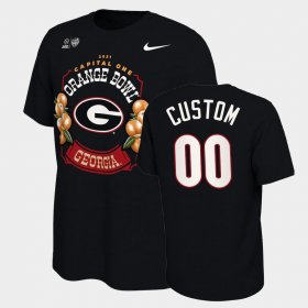 #00 Custom 2021 Orange Bowl Georgia Bulldogs Locker Room Mens Black T-Shirt 919967-583