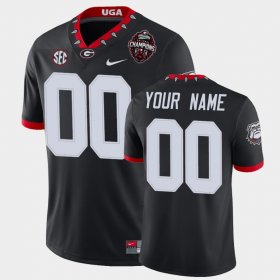#00 Custom 2022 National Champions University of Georgia Mens Black Jersey 993709-906