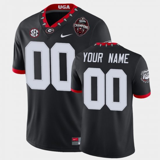#00 Custom 2022 National Champions University of Georgia Mens Black Jersey 993709-906