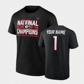 #00 Custom 2022 National Champions Georgia Endzone Mens Black T-Shirt 855303-922