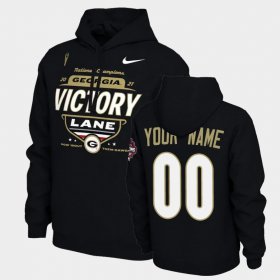 #00 Custom 2021 National Champions University of Georgia Locker Room Men's Black Hoodie 677604-606