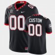 #00 Custom College Football Georgia Block Number Font Chick-fil-A Men Black Jersey 333123-257
