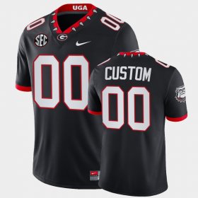#00 Custom College Football Georgia Block Number Font Chick-fil-A Men Black Jersey 333123-257