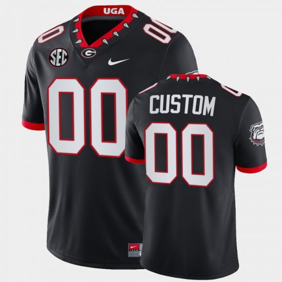 #00 Custom College Football Georgia Block Number Font Chick-fil-A Men Black Jersey 333123-257