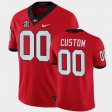 #00 Custom College Football University of Georgia Block Number Font Chick-fil-A Mens Red Jersey 817964-181