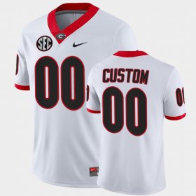 #00 Custom College Football University of Georgia Game Men's White Jersey 209164-992