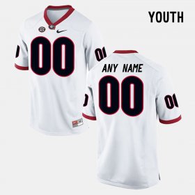 #00 Custom College Limited Football University of Georgia Youth White Jersey 833348-770