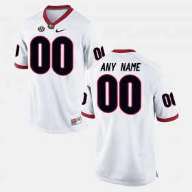 #00 Custom College Limited Football UGA Bulldogs Mens White Jersey 370757-236