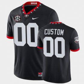 #00 Custom UGA Mascot 100th Anniversary College Game Men's Black Jersey 859951-855
