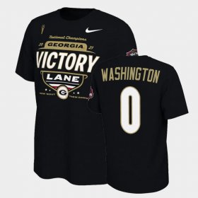 #0 Darnell Washington 2021 National Champions Georgia Bulldogs Locker Room Mens Black T-Shirt 443584-509