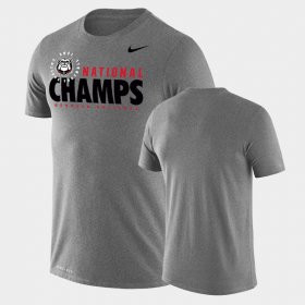 College Football UGA Bulldogs 2021 CFP National Champions Stack Men Gray T-Shirt 117197-525