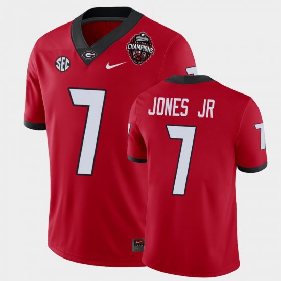 #7 Marvin Jones Jr. 2022 National Champions UGA Bulldogs Men\'s Red Jersey 831878-172