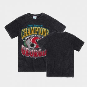 Vintage Tubular University of Georgia 1980 National Championship Mens Black T-Shirt 557202-653
