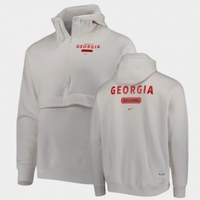 Georgia Stack Club Half-Zip Mens Natural Hoodie 164224-131