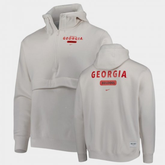 Georgia Stack Club Half-Zip Mens Natural Hoodie 164224-131