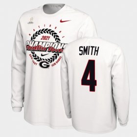 #4 Nolan Smith 2021 National Champions Georgia Expression Mens White T-Shirt 214859-474