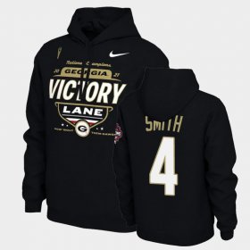 #4 Nolan Smith 2021 National Champions UGA Locker Room Mens Black Hoodie 294194-796