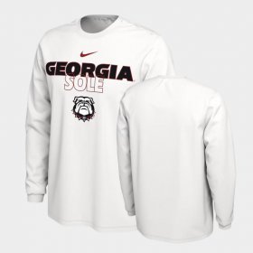 On Court Georgia Bulldogs Long Sleeve Mens White T-Shirt 770286-210