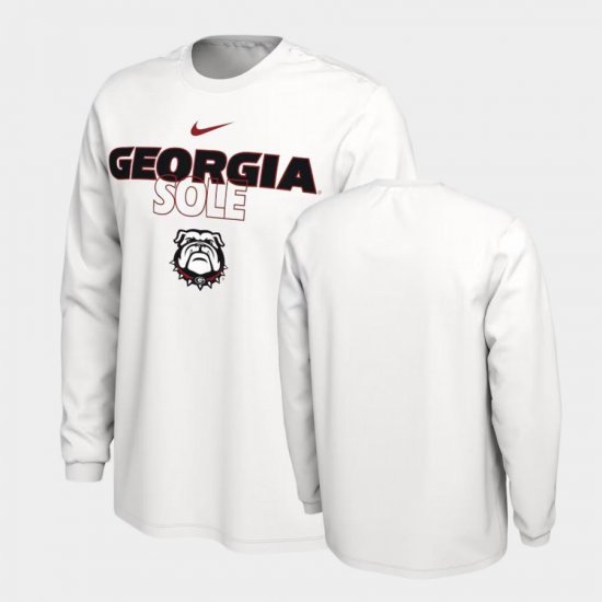 On Court Georgia Bulldogs Long Sleeve Mens White T-Shirt 770286-210