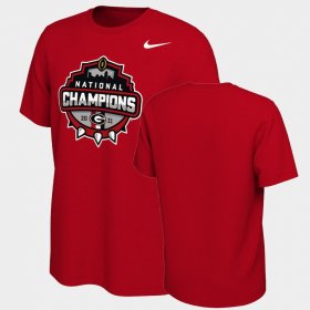 College Football Georgia Bulldogs 2021 CFP National Champions Celebration Official Logo Men Red T-Shirt 560899-956