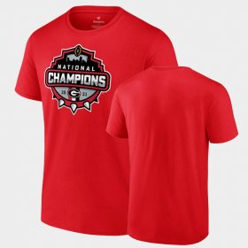College Football UGA 2021 CFP National Champions Official Logo Men's Red T-Shirt 916198-710
