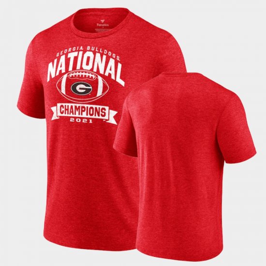 College Football UGA 2021 CFP National Champions Vintage Mens Red T-Shirt 987754-859