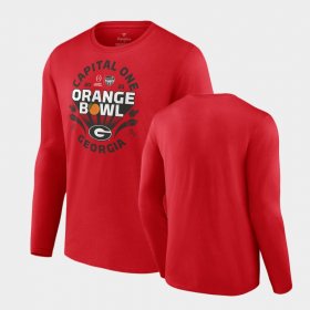 College Football UGA 2021 Orange Bowl Whistle Long Sleeve Men Red T-Shirt 669437-695