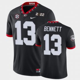 #13 Stetson Bennett 2021 National Champions UGA Bulldogs Game Men's Black Jersey 444914-352